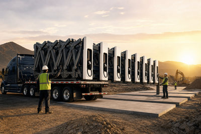 Reports Detail Tesla's 'Accordion' Pre-Assembled Supercharger