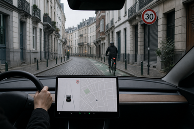 Tesla FSD Misreads Speed Limits and Speeds in Brussels Tests