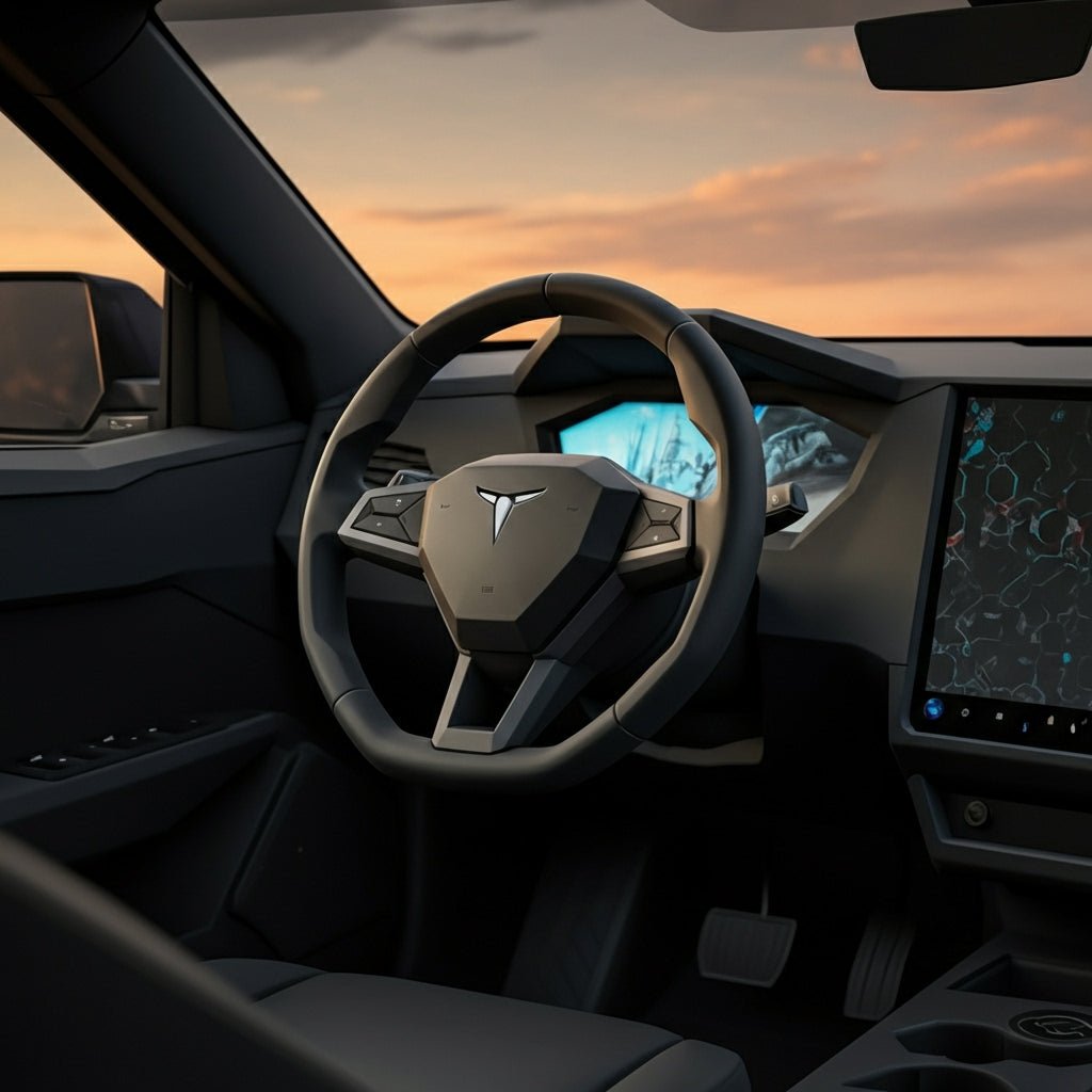 FIRST LOOK: Tesla Cybertruck Police Cruiser Interior - Tesery Official Store