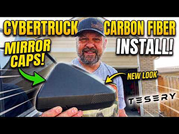 Tesery Cybertruck Carbon Fiber Mirror Covers Review & Install - Tesery Official Store