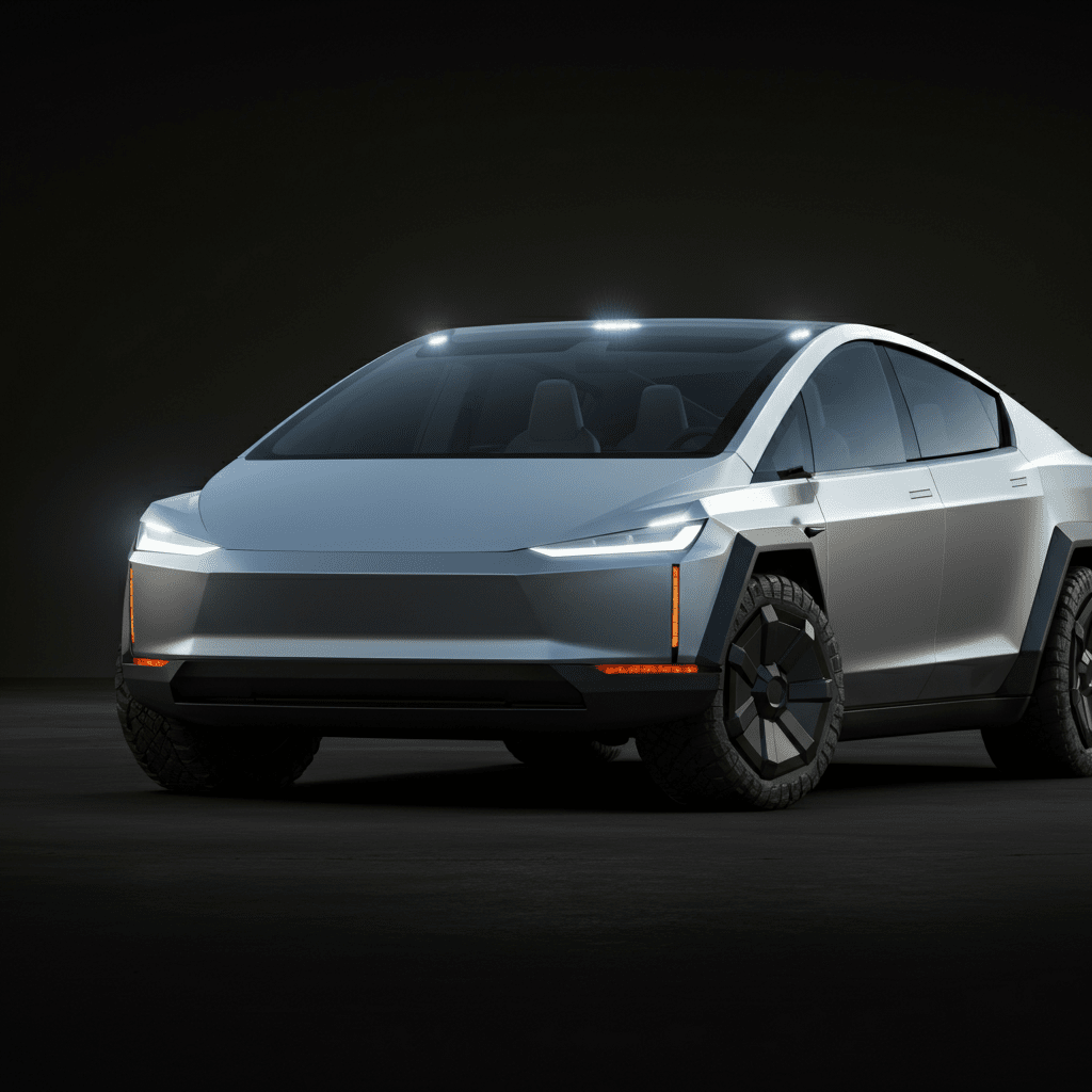 Tesla Cybercab Prototype Reveals Potential Charging Redundancy and Sen