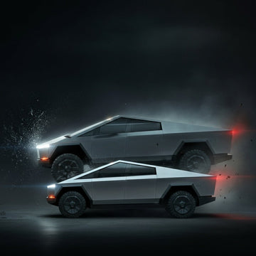 Tesla Cybertruck Takes a Bump from Epic Failing Dodge Charger - Tesery Official Store