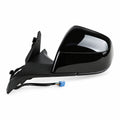 Black left side mirror assembly for Tesla Model Y Juniper and Model YL, complete with painted housing, mounting base and harness