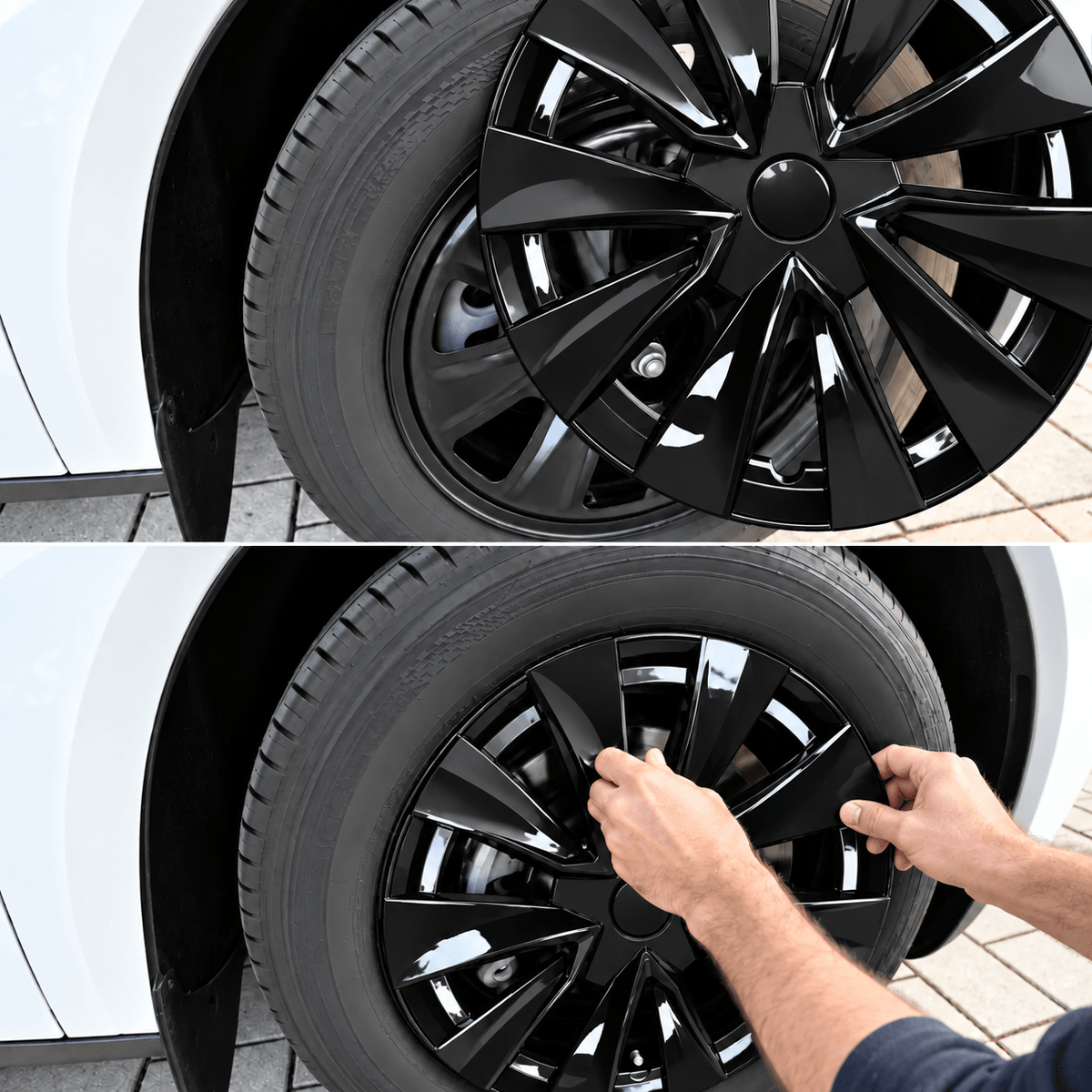 18" V-Spoke Full-Coverage Wheel Covers for Tesla Model 3 Standard 2026+ (Set of 4) - Tesery Official Store