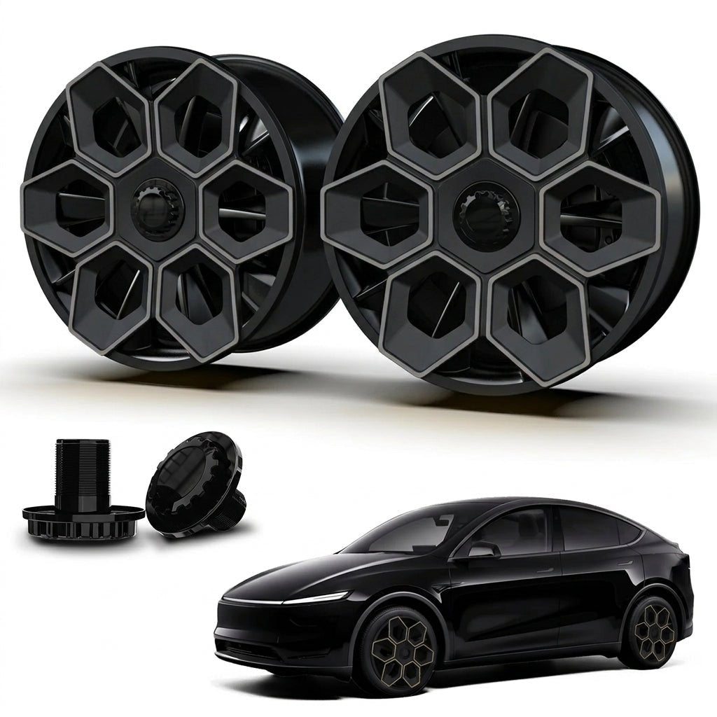 19" Hexa Honeycomb Wheel Covers for Tesla Model Y – Set of 4 | Tesery