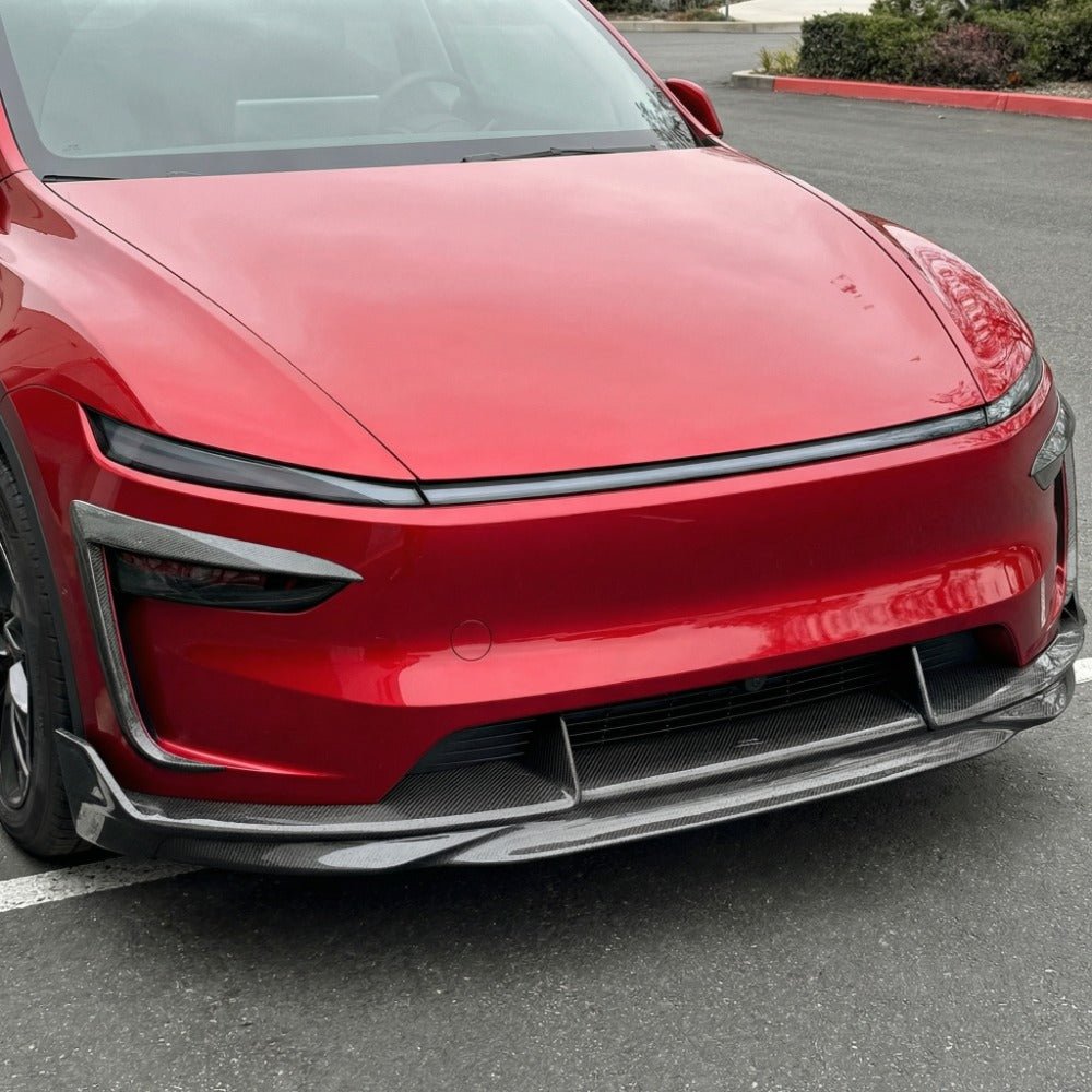 2025+ Model Y Juniper Carbon Fiber Front Lip Splitterc - High Performance Exterior Upgrade (Glossy/Matte) - Tesery Official Store