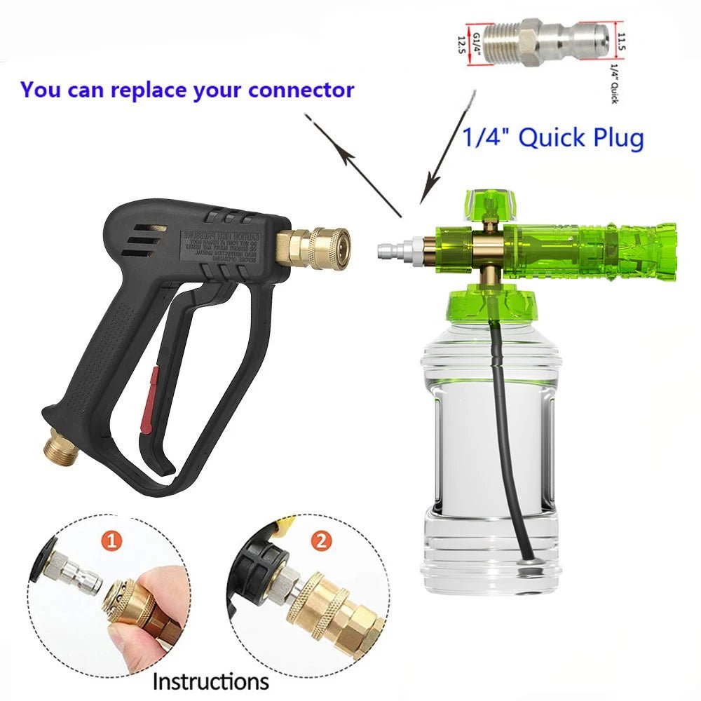 4000 PSI Foam Cannon for Pressure Washer - Aluminum Alloy Snow Foam Lance with 1/4" Quick Connect - Tesery Official Store