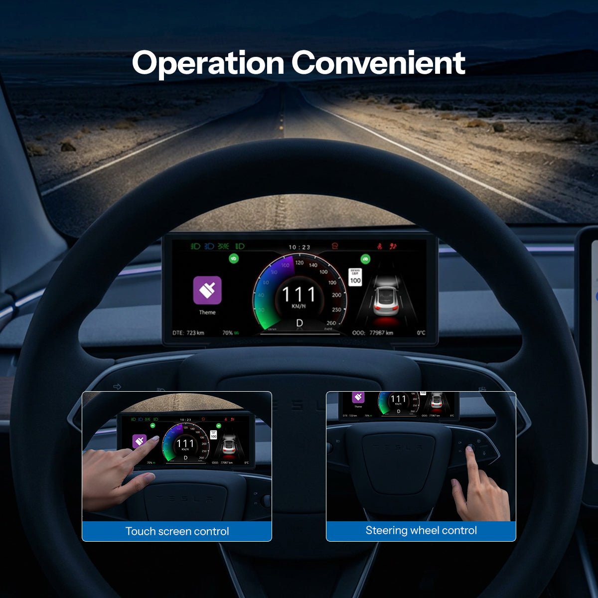 6.86'' Steering Instrument Cluster Display for Tesla Model 3 / Model Y - Tesery Official Store