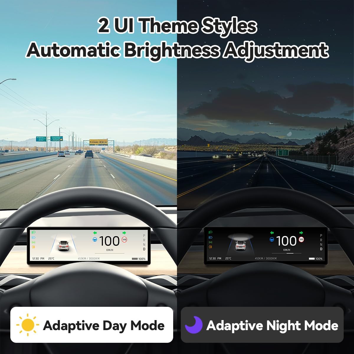 8.8 Inch Touch Screen Instrument Cluster Dashboard Display for Model 3 / Y - Tesery Official Store