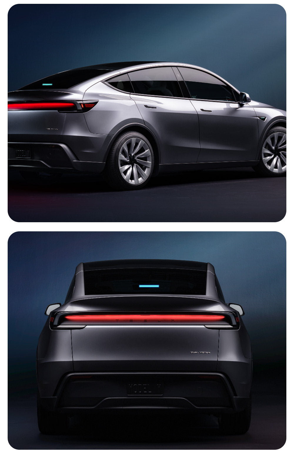 FSD 실시간 파란빛 자동조종 신호 테슬라 모델 Y 주니퍼