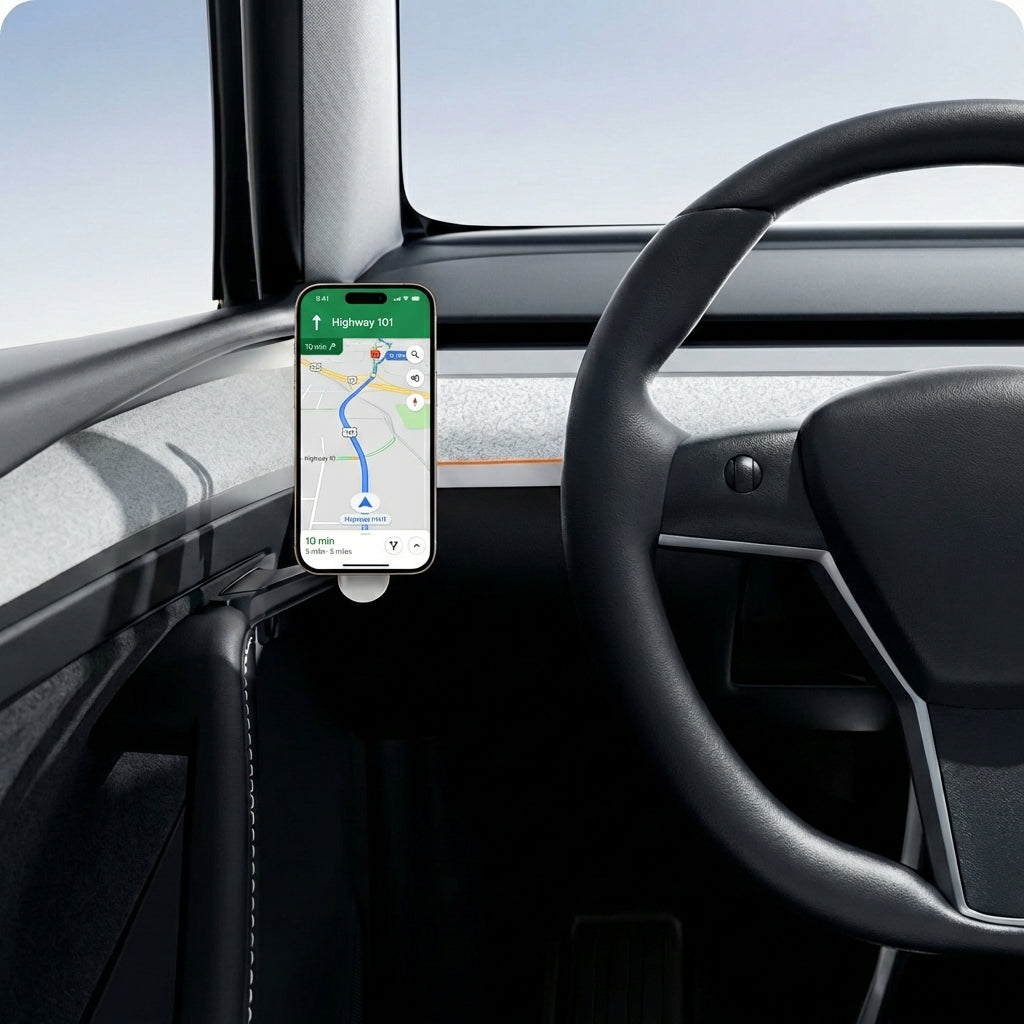 테슬라 모델 3 하이랜드 및 모델 Y 주니퍼용 자석 운전석 도어 휴대폰 거치대