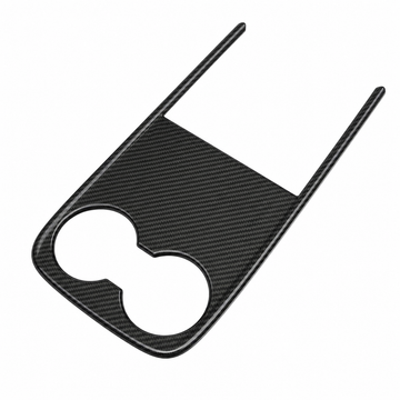 Real Carbon Fiber Center Console Cup Holder Cover Trim for Model Y Standard 2026+