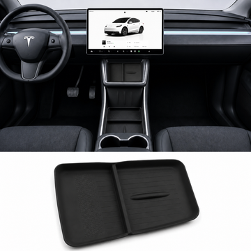 Silicone Center Console Lower Tray Mat for Model Y Standard 2026+