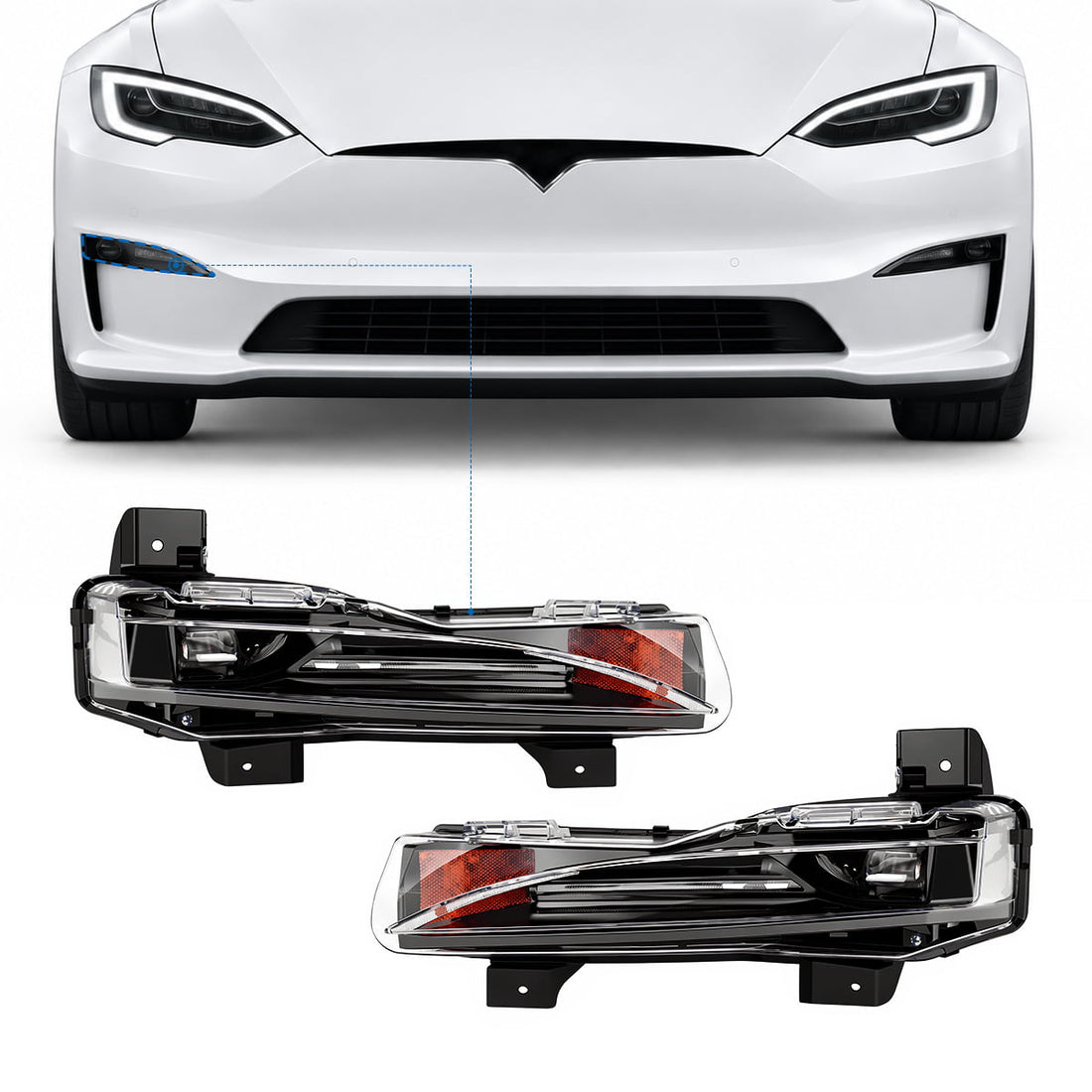 Model S fog light installed position