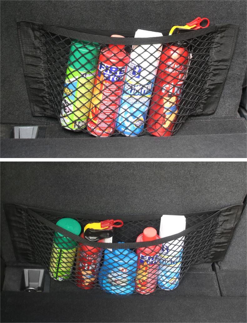 Shop Tesla Model 3/Y Trunk Mesh Organizer | Elastic & Secure Velcro Fit