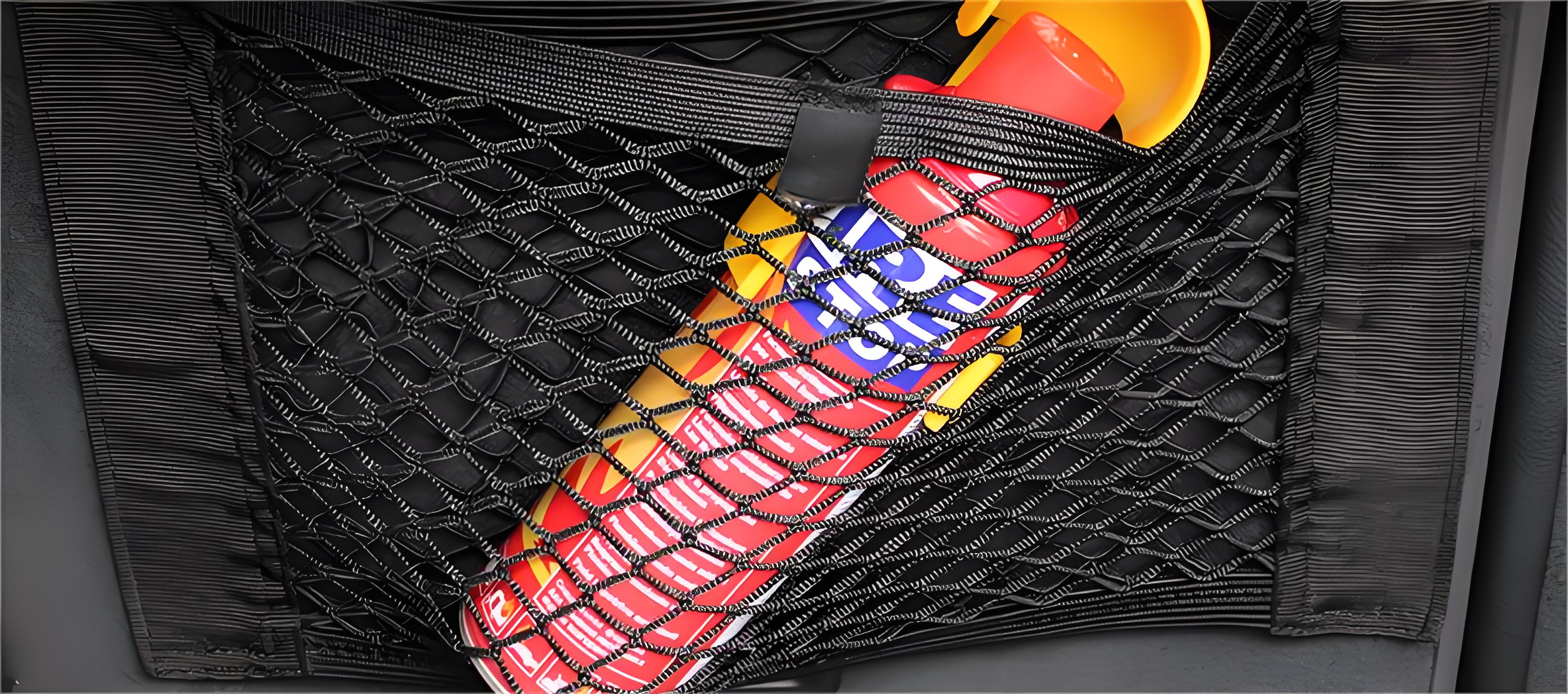 Shop Tesla Model 3/Y Trunk Mesh Organizer | Elastic & Secure Velcro Fit