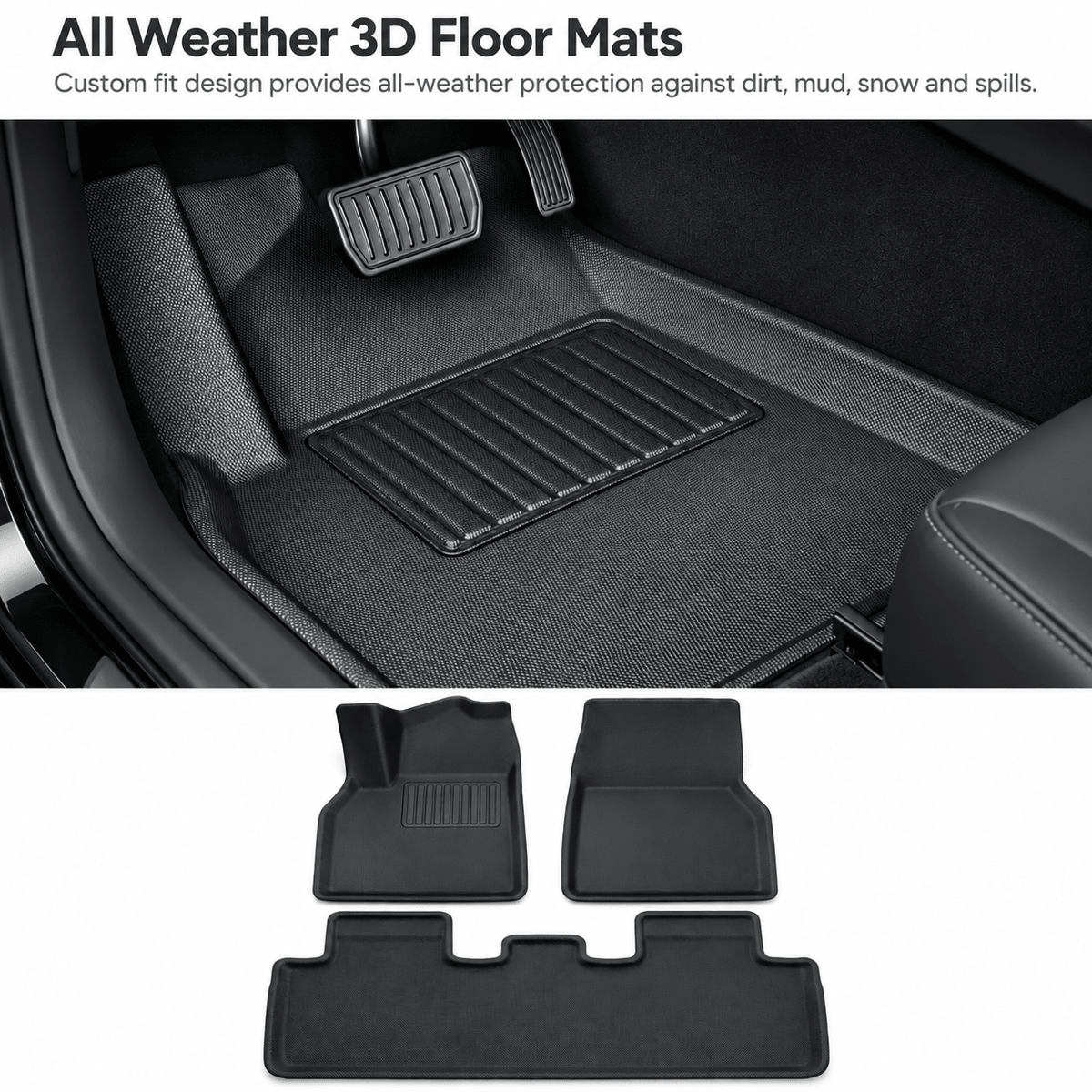 Accessories Kit for Tesla Model 3 Premium (2025+) – 12-Piece Must-Have Bundle for New Owners - Tesery Official Store