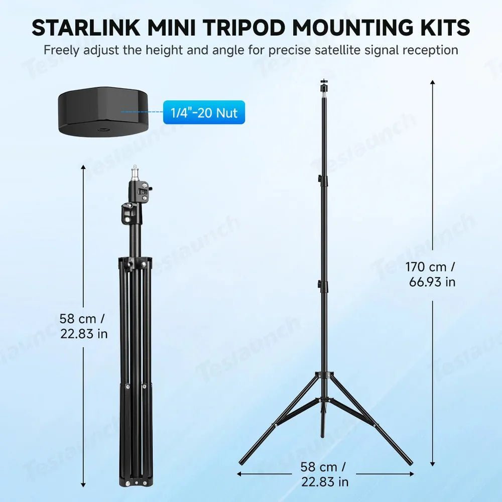 Adjustable Starlink Mini Tripod with 1/4 - 20 Thread Mount - Tesery Official Store