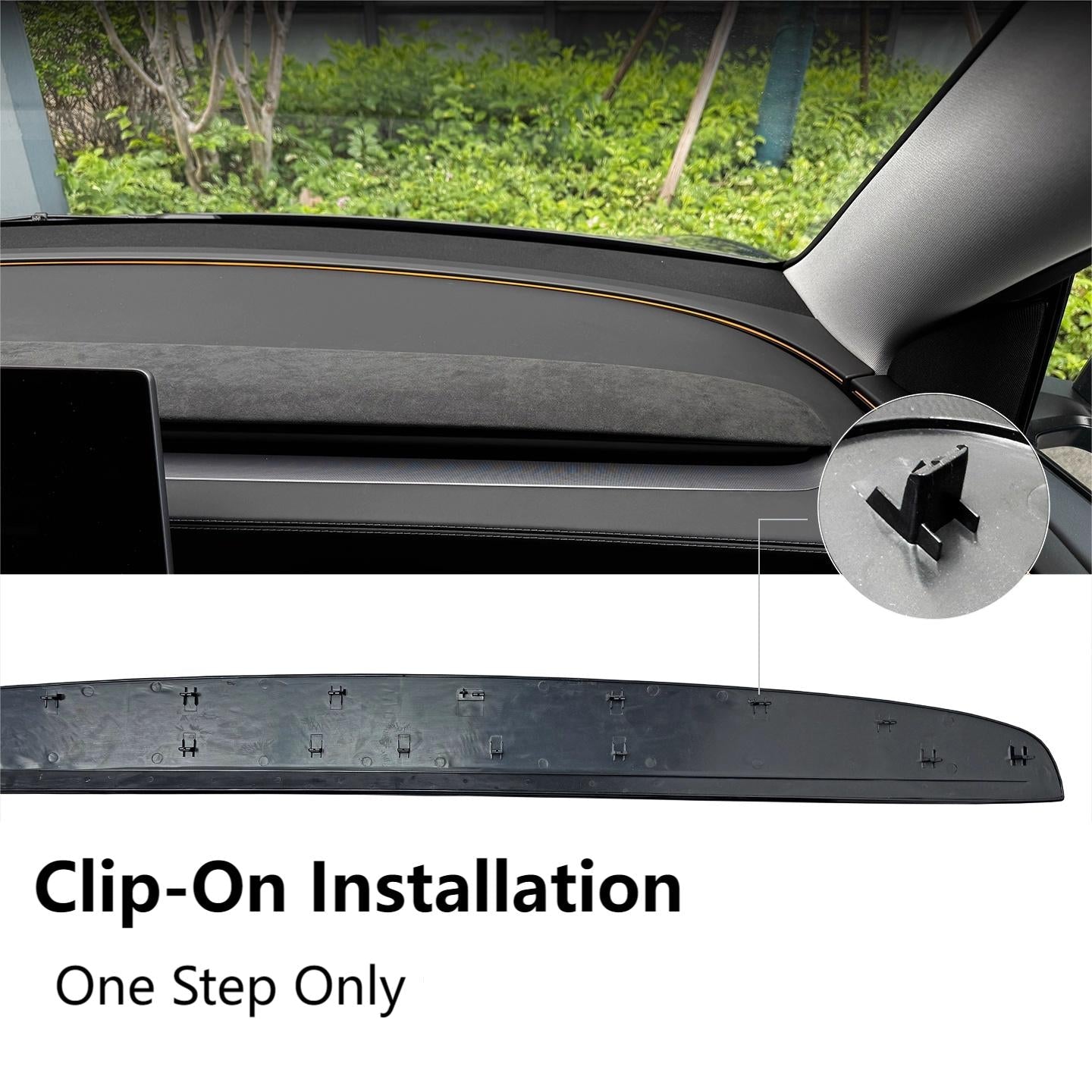 Alcantara Dashboard Replacement for Tesla Model Y Juniper / Model 3 Highland | Premium Matte Finish - Tesery Official Store