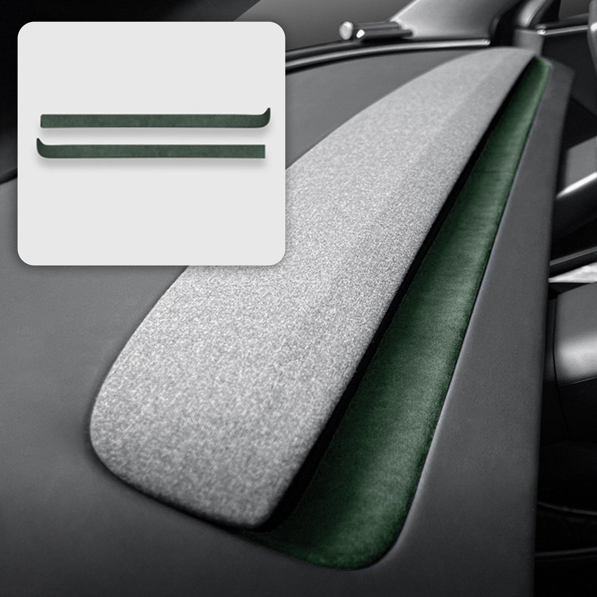 Alcantara Spliced Dash Trim for Tesla Model 3 Highland / Model Y Juniper (2PCS) - Tesery Official Store
