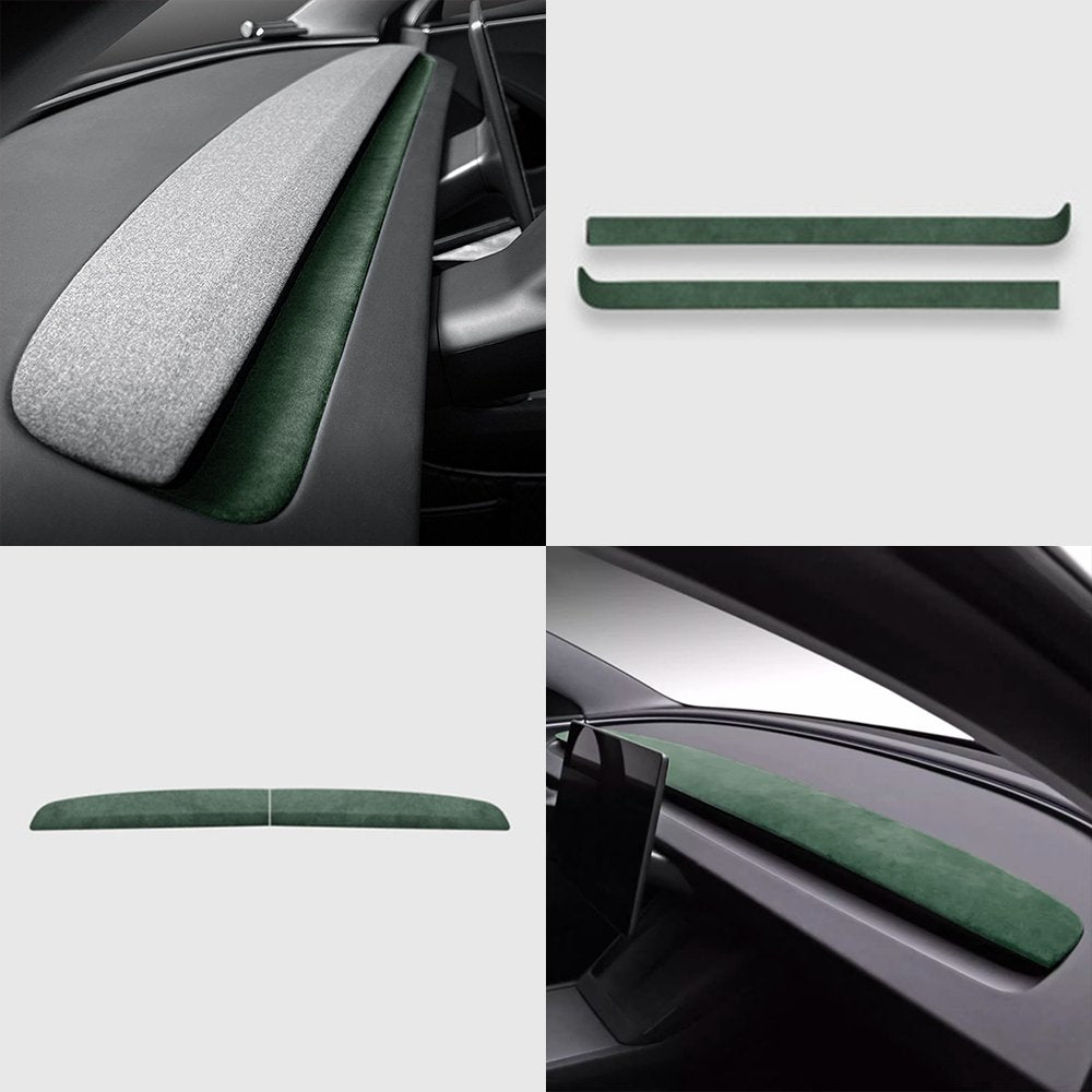 Alcantara Spliced Dash Trim for Tesla Model 3 Highland / Model Y Juniper (2PCS) - Tesery Official Store