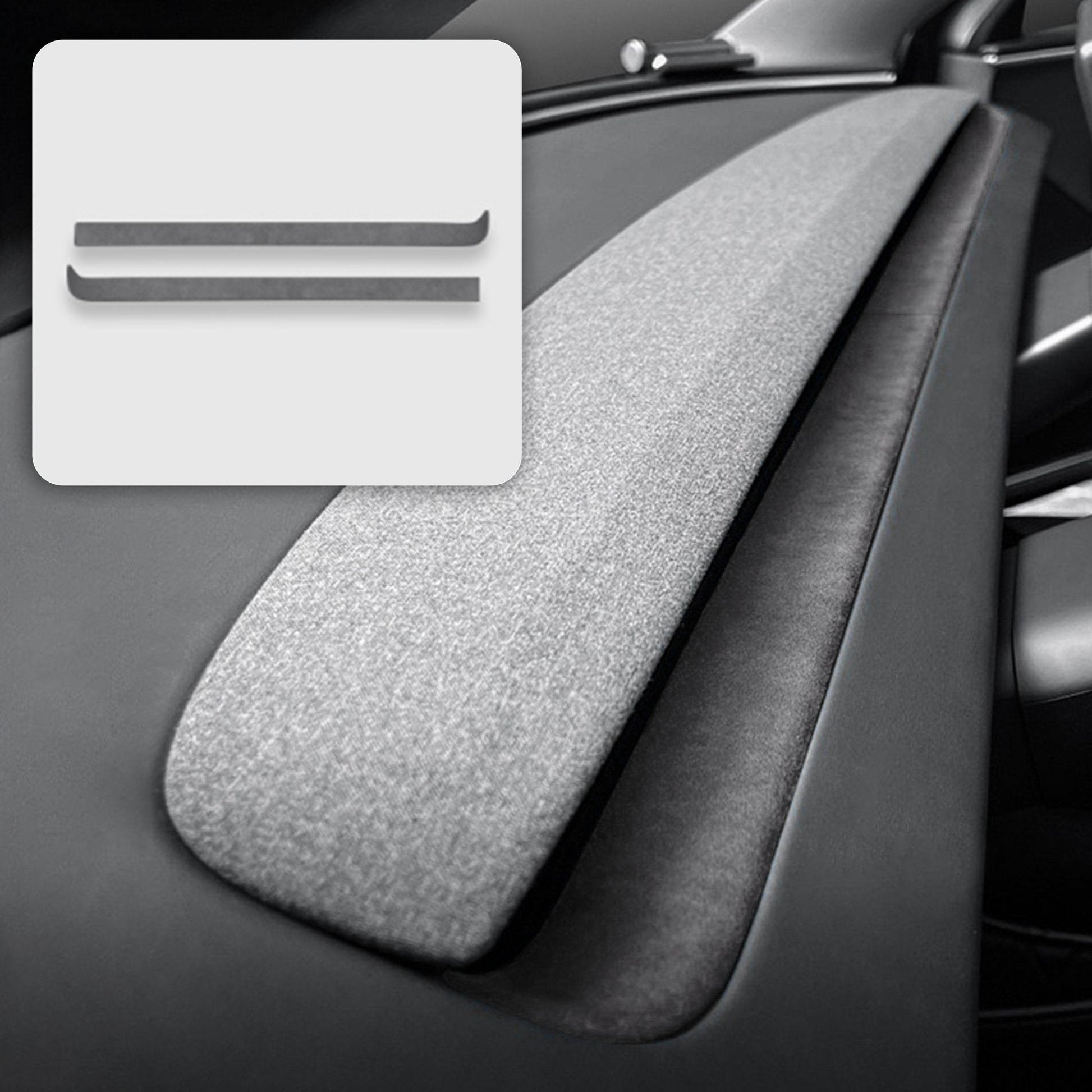 Alcantara Spliced Dash Trim for Tesla Model 3 Highland / Model Y Juniper (2PCS) - Tesery Official Store