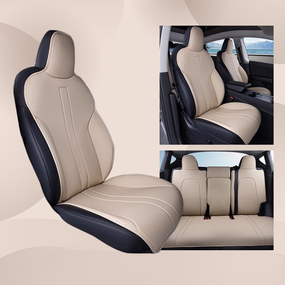 All Season Nappa Leather Seat Cover for Tesla Model 3/Y - Tesery Official Store