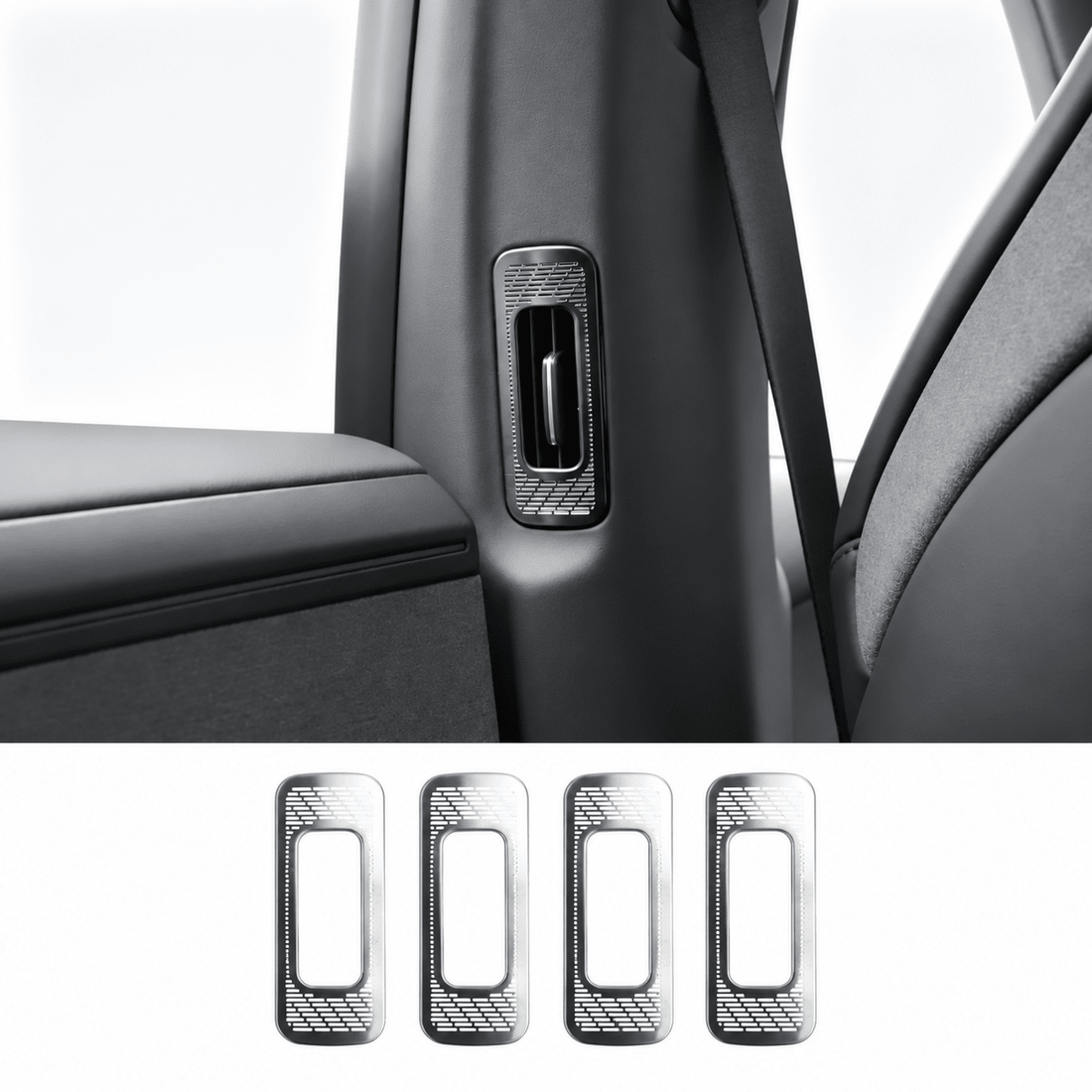 B & C-Pillar Air Vent Trim Covers for Model YL 6-Seat (4PCS) - Tesery Official Store