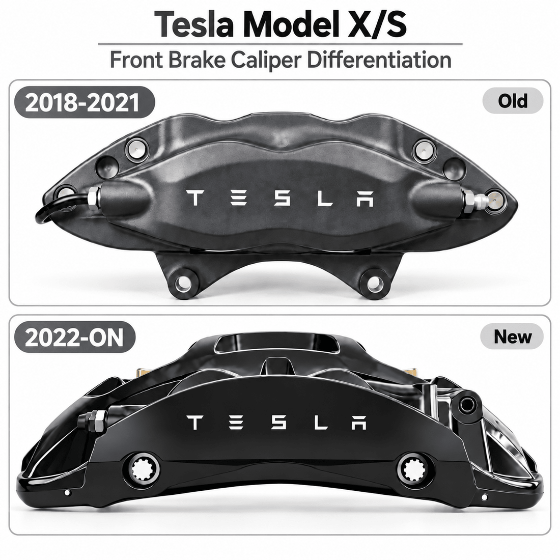 Brake Caliper Covers for Tesla Model S/X | 4-Piece Aluminum Set - Tesery Official Store