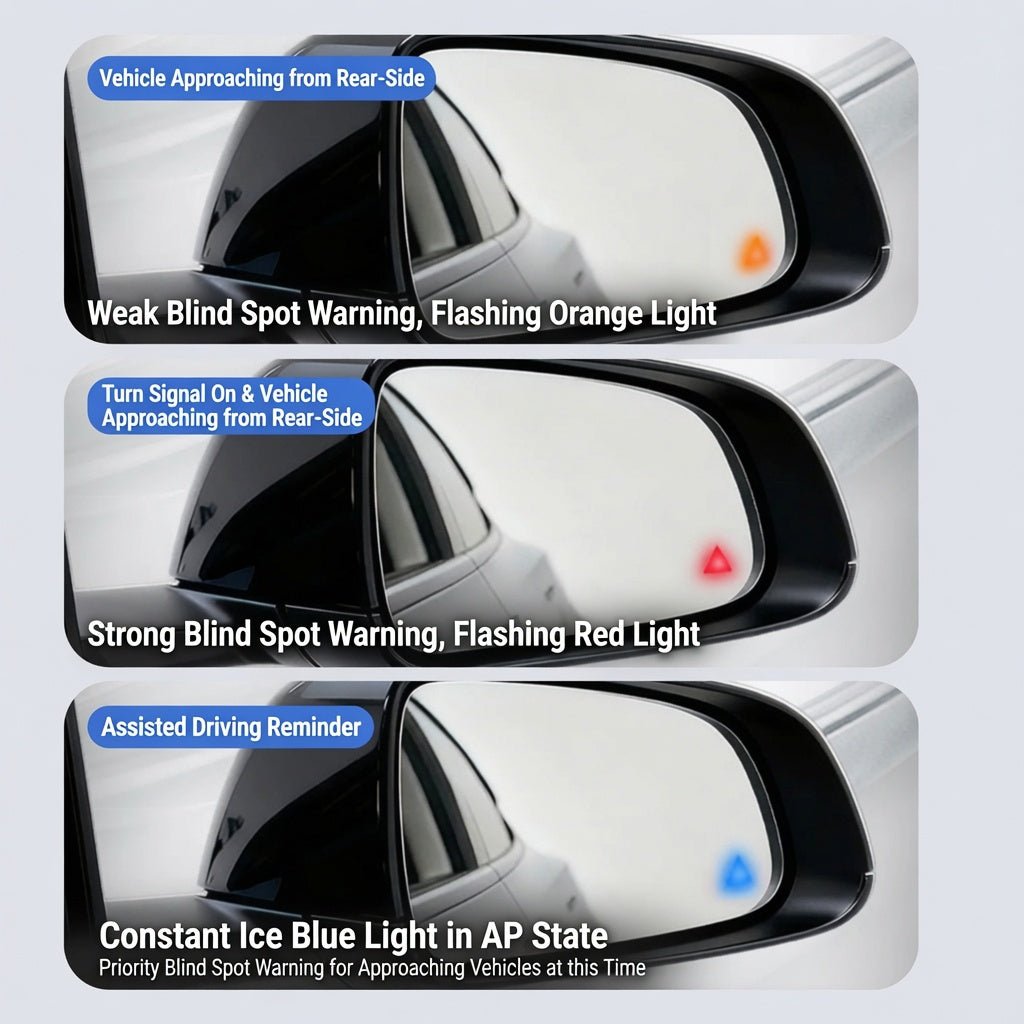BSD Blind Spot Mirror for Tesla Model 3 / Model Y – Smart Safety Detection with LED Indicator - Tesery Official Store