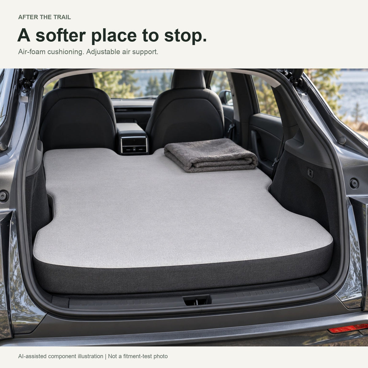 Camping Sleep Bundle for Tesla Model Y Juniper 2025+ – 5-Seat Premium - Tesery Official Store