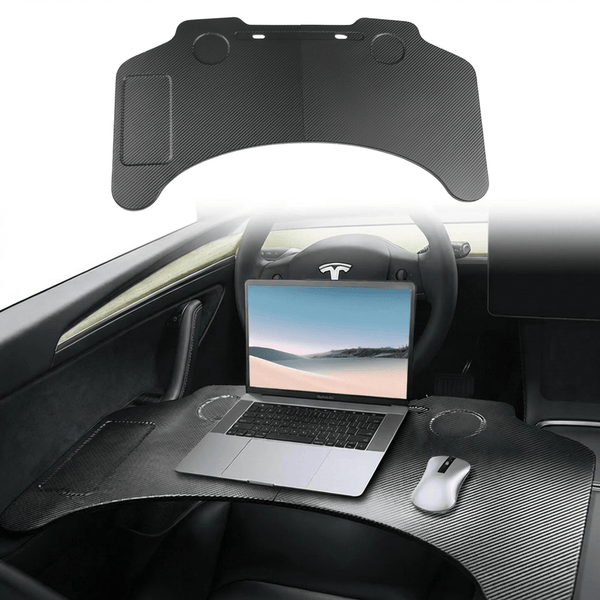 Carbon Fiber Pattern Foldable Working Tray Table for Model 3 Highland & Model Y Juniper | ABS - Tesery Official Store