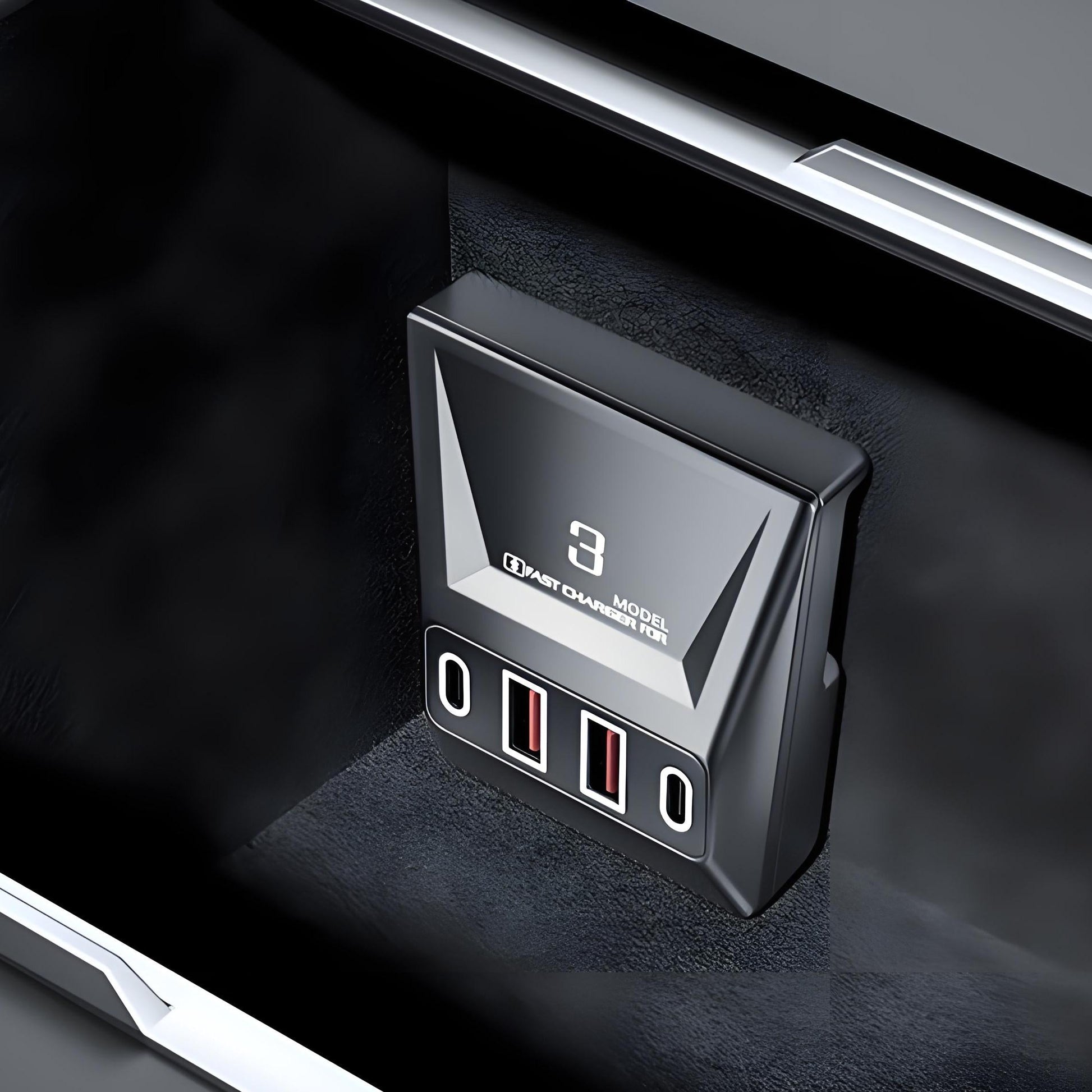 Central Console USB Hub with Ambient Light for Model 3 Highland - Tesery Official Store