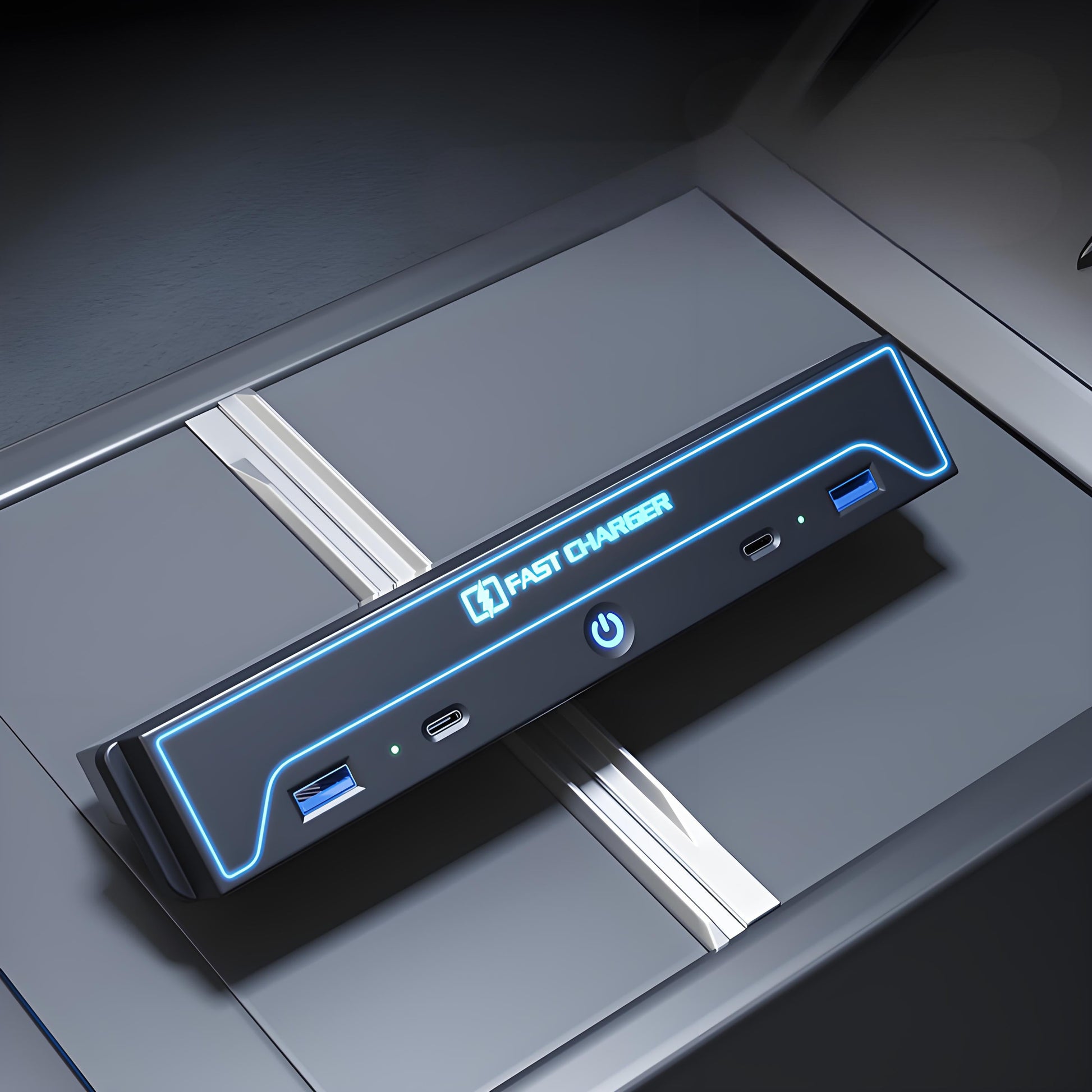 Central Console USB Hub with Ambient Light for Model 3 Highland - Tesery Official Store