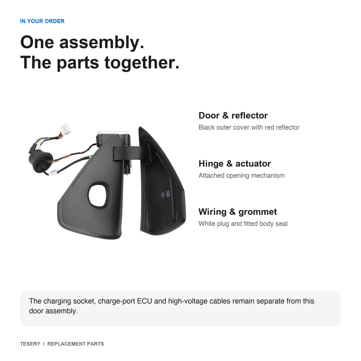 Charge Port Door Assembly for Tesla Model 3 / Model Y – North America - Tesery Official Store