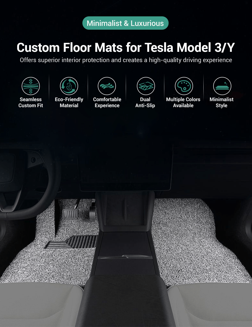 Coil Floor Mats for Tesla Model 3 Highland & Moel Y Juniper - Tesery Official Store