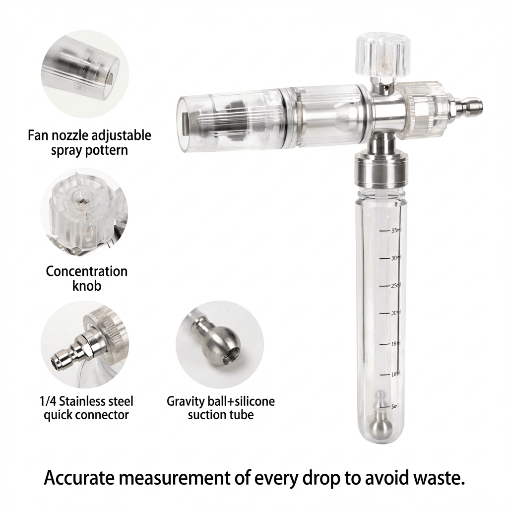 Compact Foam Cannon | Fast & Convenient Car Wash Tool with 1/4" Quick Connect - Tesery Official Store