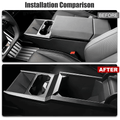 Cybertruck Center Console Cup Holder ABS Carbon Fiber Style Protective Overlay - Tesery Official Store