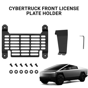 Cybertruck Front License Plate Holder | No - Drill, Anti - Theft Mounting Kit - Tesery Official Store