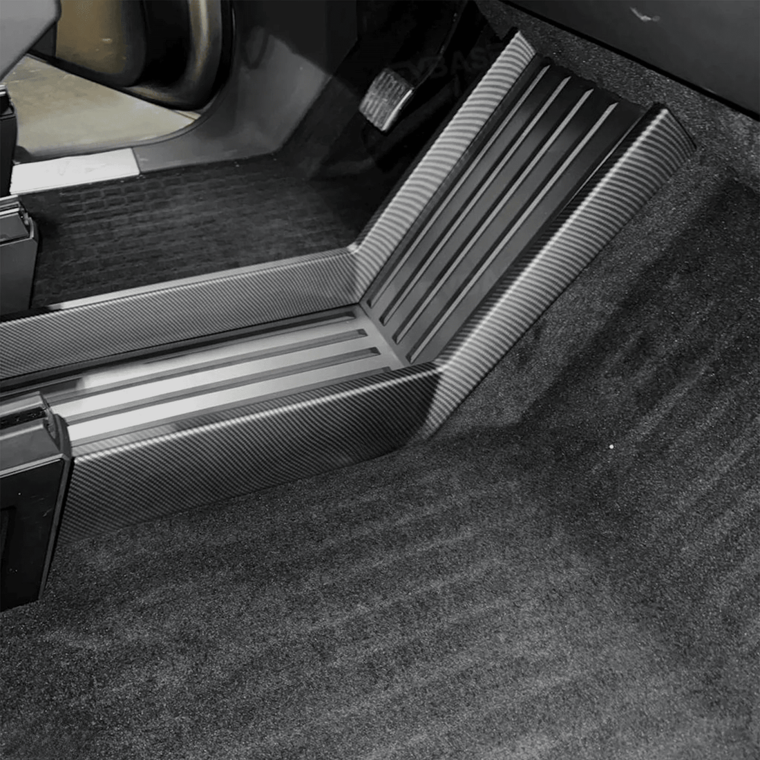 Cybertruck Lower Console Side Carbon Fiber Style ABS Protection - Tesery Official Store