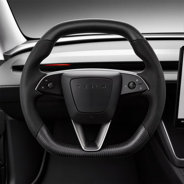 D-Shaped Carbon Fiber Steering Wheel for Model 3 Highland / Model Y Juniper - Tesery Official Store