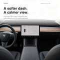 Dashboard Blackout Mat for Model 3/Y Anti-Glare Flannel Dash Cover - Tesery Official Store
