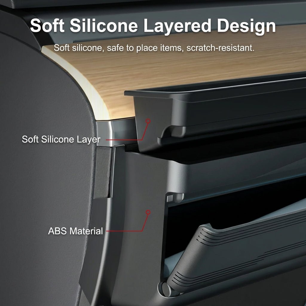 Dashboard Side Organizer & Mini Glove Box for Tesla Model Y Juniper 2025+ (LHD) - Tesery Official Store