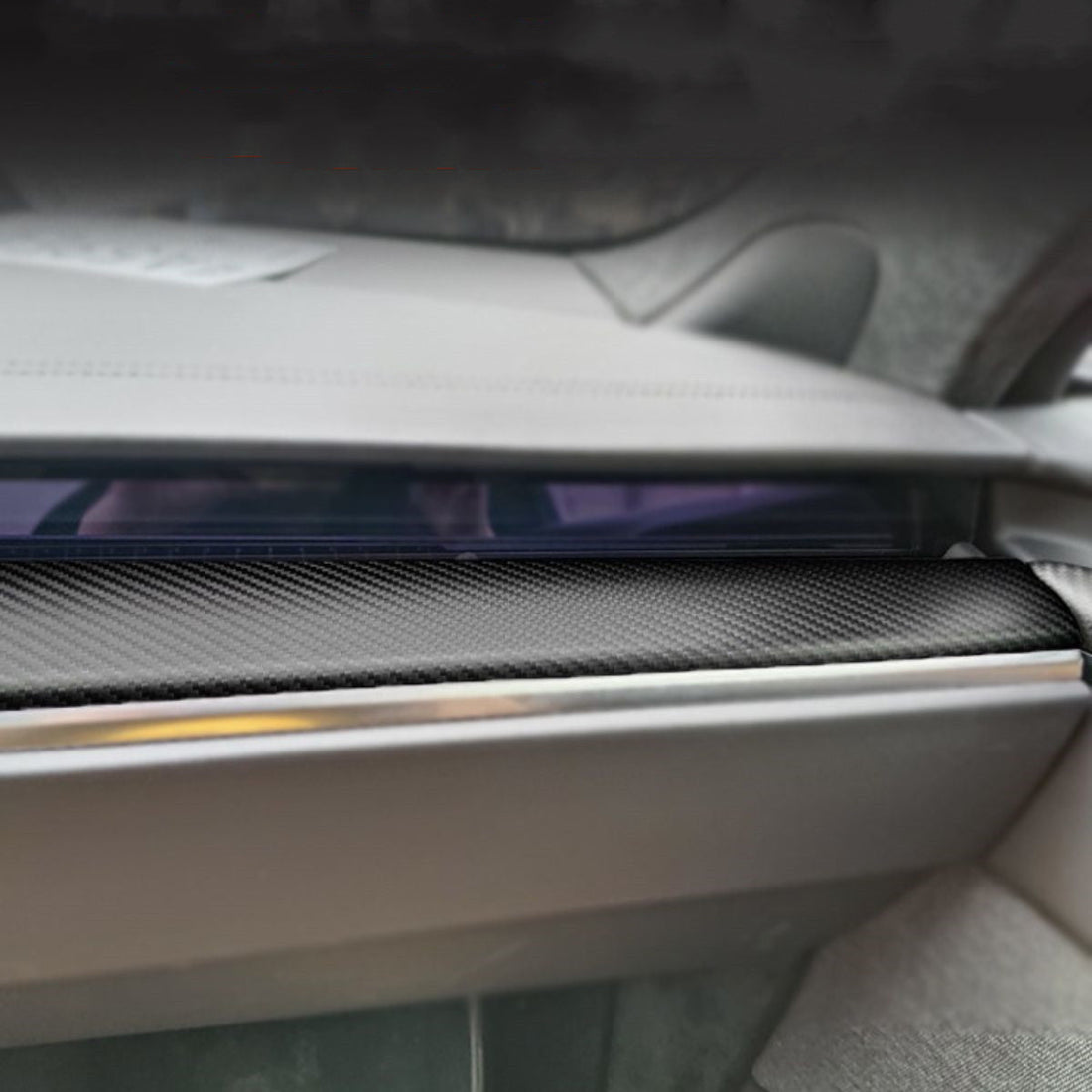 Dry Carbon Fiber Dashboard Panel Overlay for Model S/X 2021+ | 3 Finishes | UV Protected | Peel & Stick - Tesery Official Store