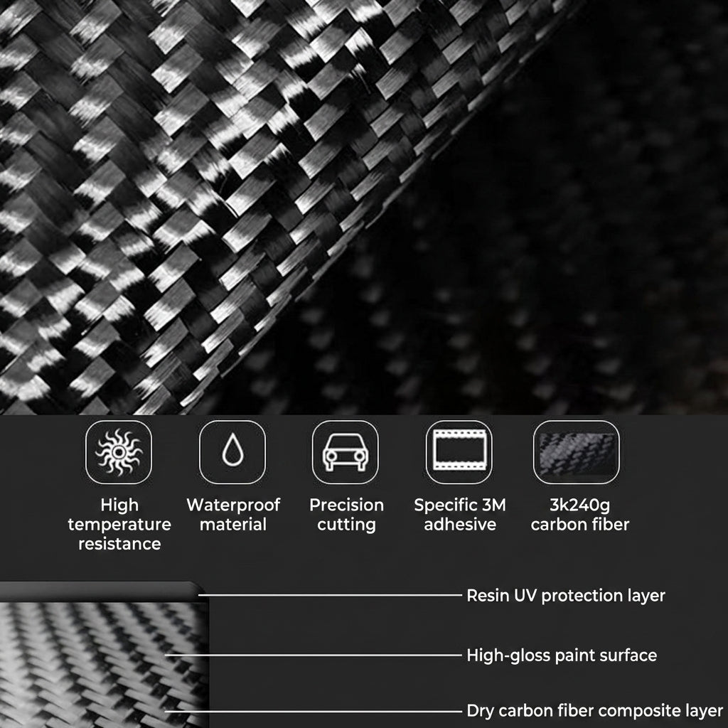 Dry Carbon Fiber Dashboard Panel Overlay for Model S/X 2021+ | 3 Finishes | UV Protected | Peel & Stick - Tesery Official Store