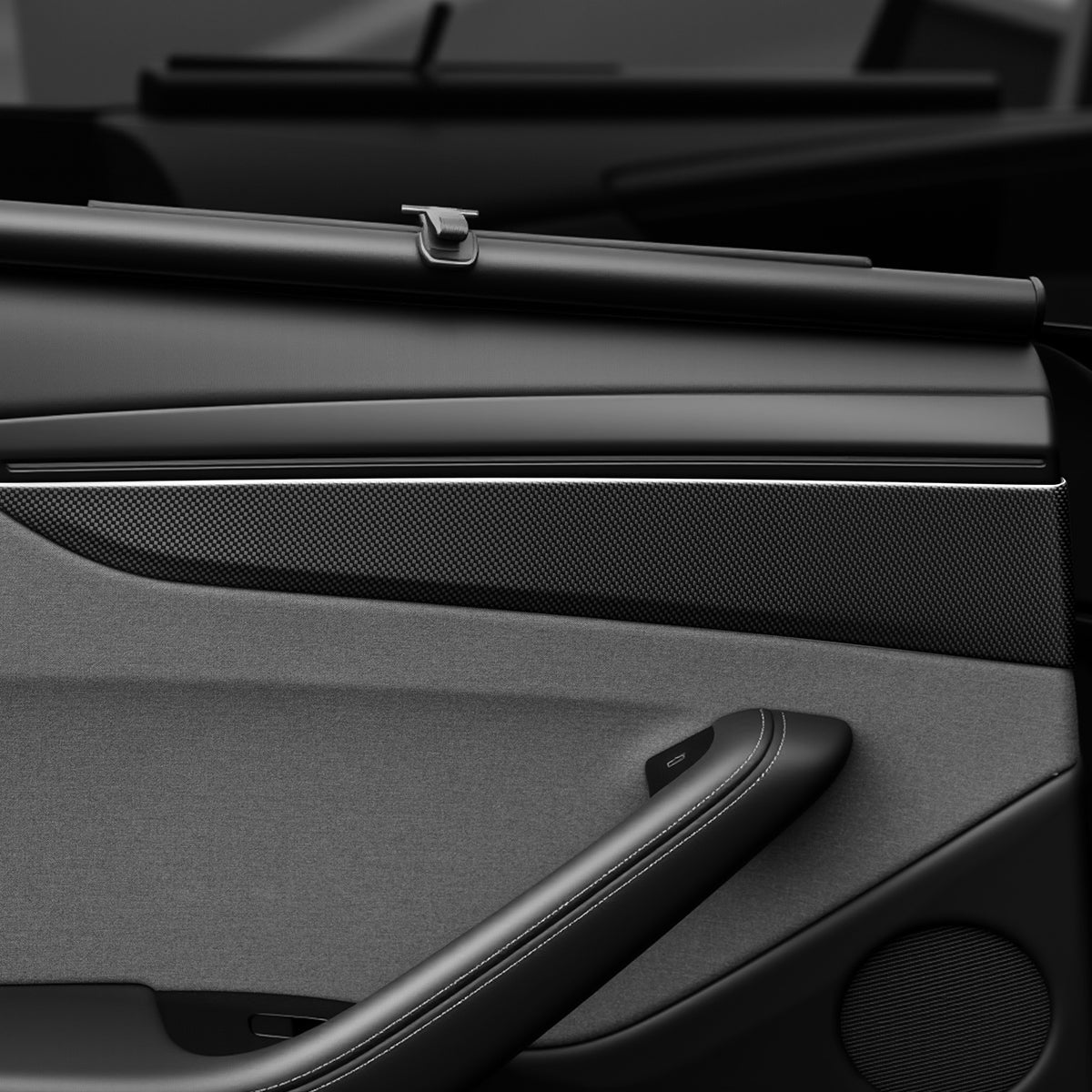 Dry Carbon Fiber Door Panel Trim Covers for Model Y Juniper - Tesery Official Store