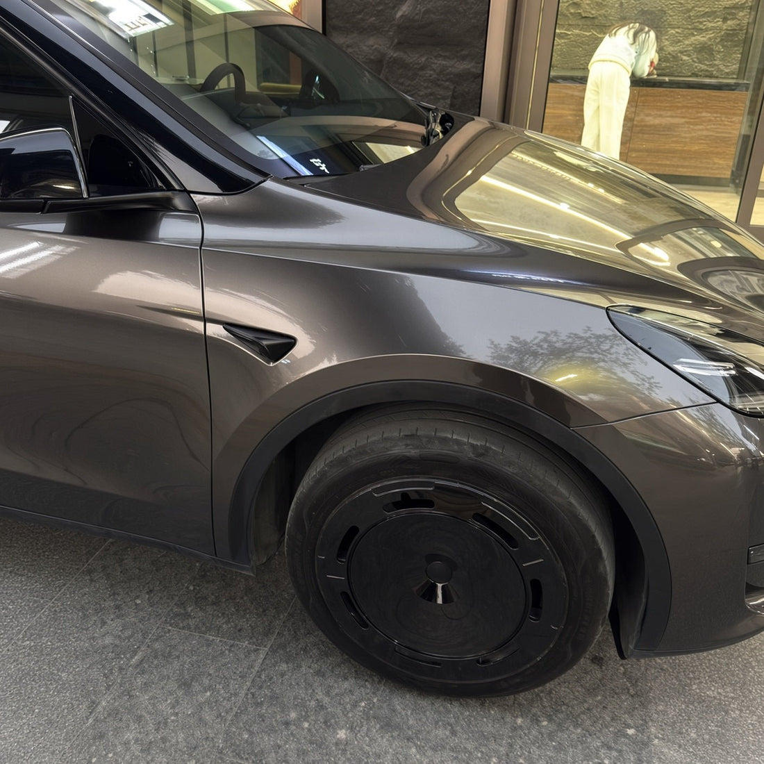 Flash Sale: 19″ Gemini Wheel Covers for Tesla Model Y 2020-2024 (4PCS) | Glossy Black - Tesery Official Store