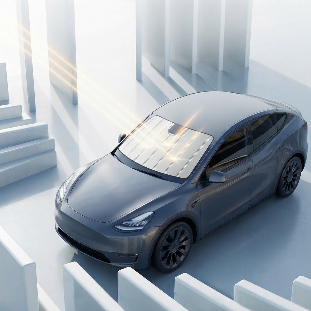 Foldable Front Windshield Sunshade for Model 3 & Model Y - Tesery Official Store