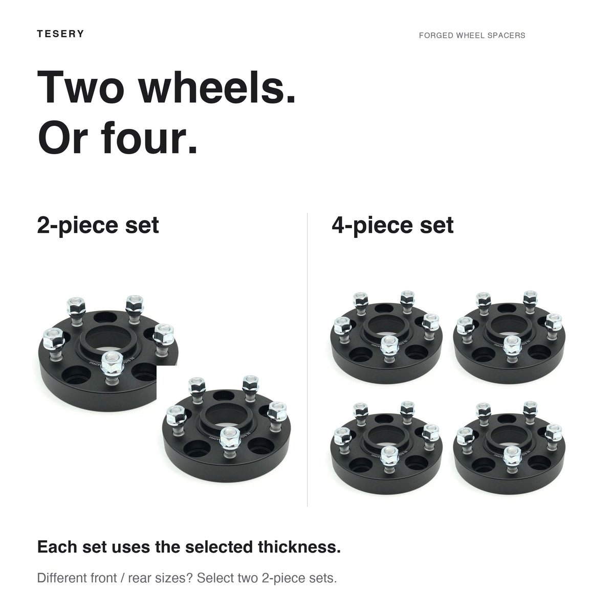 Forged Wheel Spacer for Tesla Model 3/Y/X/S (a set 4pcs) - Tesery Official Store