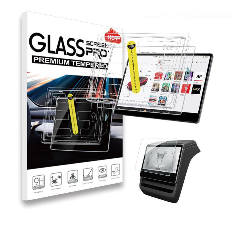 Front & Rear Display Tempered Glass Screen Protector for Model Y Juniper / 3 Highland - Tesery Official Store